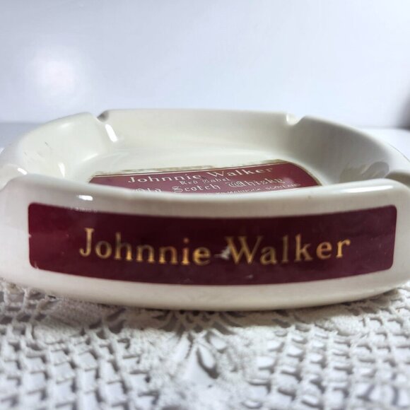 Vintage Johnnie Walker Red Label Ashtray Old Scotch Whisky Square Cerami… - Picture 5 of 10